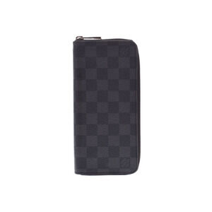 Louis Vuitton Graphite Black Zippy Vertical Leather Long Wallet